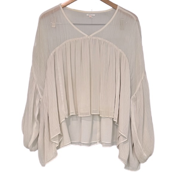 A. Peach boho sheer top. - Picture 4 of 9